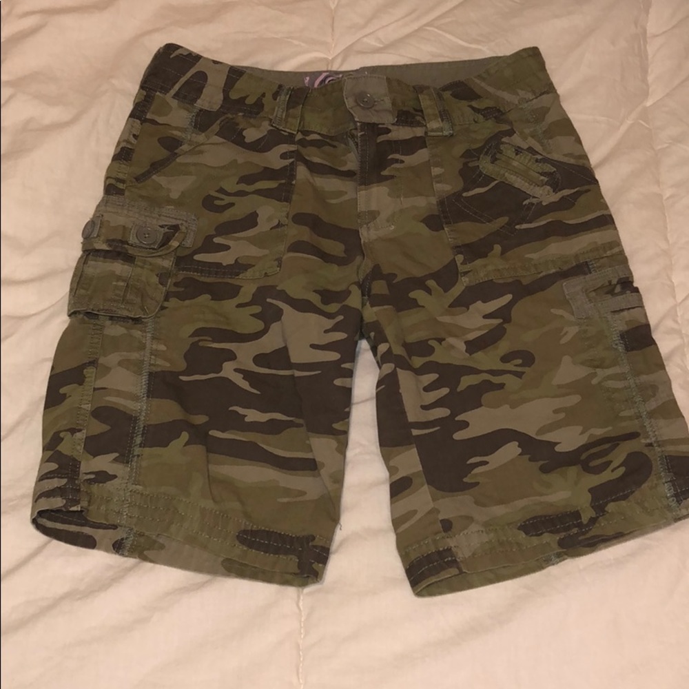 Camouflage cargo shorts